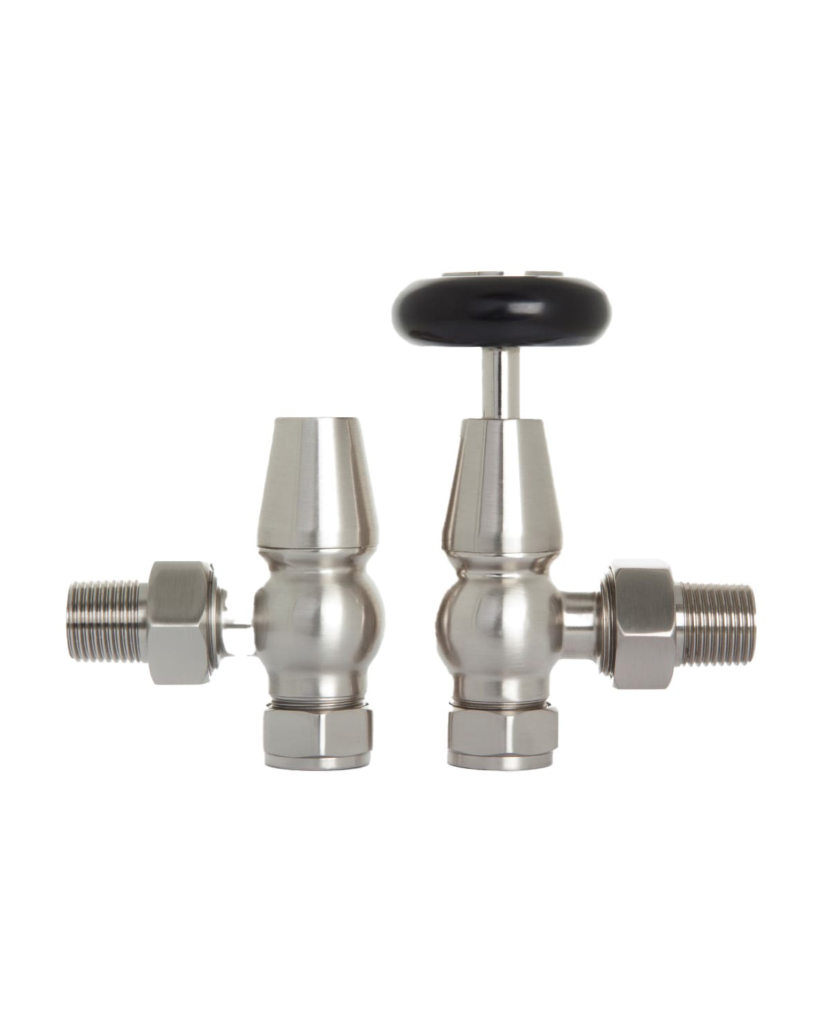 Heizungsthermostat aus Nickel matt